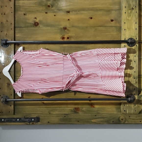 LUCY PARIS CANDY STRIPED COASTAL  DRESS SIZE LARGE - Picture 1 of 8